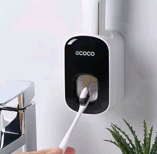 Automatic Toothpaste Dispenser Squeezers Toothpaste Tooth Dustproof Toothbrush Holder Wall Mount Stand Bathroom