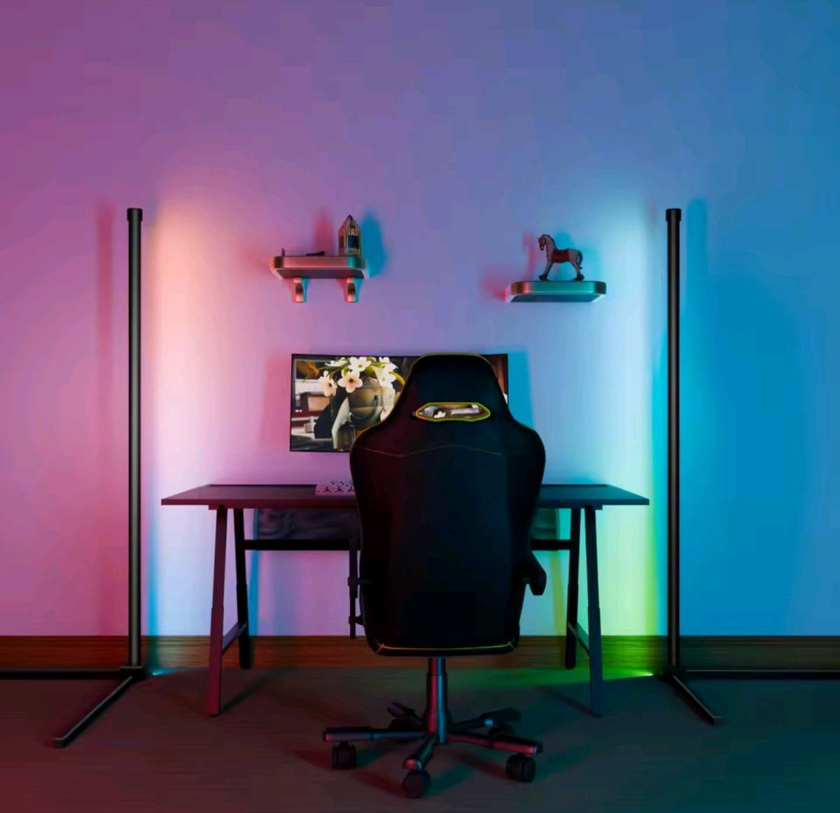 Smart RGB Dream Color Floor Lamp LED Soft Eye Protection Dimmable APP Control Mood Lamp Living Room Bedroom Clubs Decor