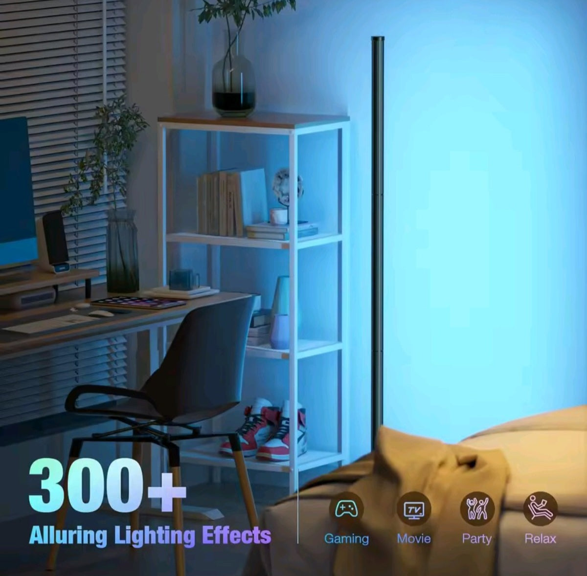 Smart RGB Dream Color Floor Lamp LED Soft Eye Protection Dimmable APP Control Mood Lamp Living Room Bedroom Clubs Decor